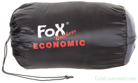 Fox outdoor Mumienschlafsack, &quot;Economic&quot;, schwarz-grau