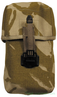 British utility pouch MOLLE for Crusader canteens, Desert DPM