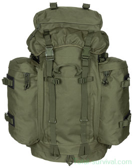 MFH trekking backpack &quot;Mountain&quot;, 100l, with daybag side bags, OD green