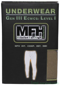 MFH US ECWS Base Layer broek, lang, level I, Gen III, legergroen