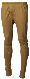 MFH US ECWS Thermal Underpants, long, Level I, GEN III, coyote tan
