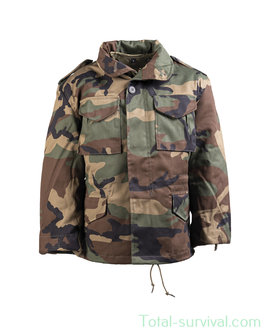 Mil-Tec US Kids field jacket M65 with lining, Woodland camo