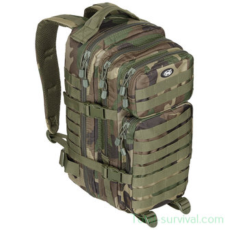 MFH US Backpack 30l, Assault I, Woodland