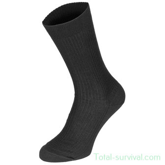ABL Army socks medium length black, Fine rib