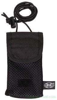 MFH mobile phone pouch &quot;Molle&quot;, black, lanyard