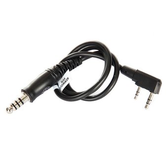 Z-Tactical Z124 adapter cable Nato jack &lt; - &gt; Kenwood 2-pin