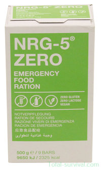 Ration alimentaire d&#039;urgence NRG-5 no gluten (500G) 9 bars