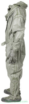 Poolse NBC/CBRN protective coverall met handschoenen en tas, grijs