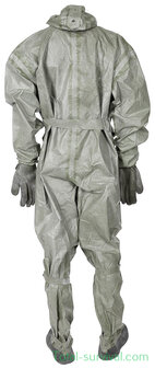 Poolse NBC/CBRN protective coverall met handschoenen en tas, grijs
