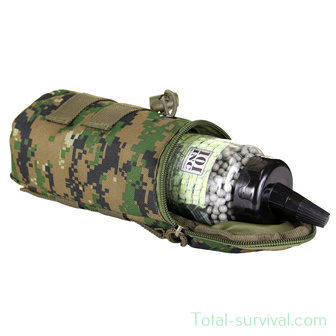 101 Inc Molle pouch airsoft BB bottle MARPAT digital woodland