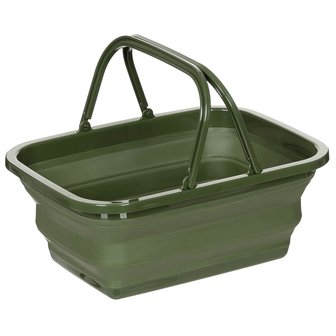 Fox outdoor collapsible shopping basket 9L, olive green