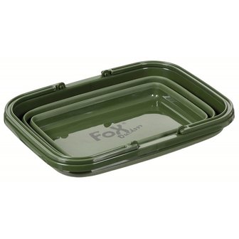 Fox outdoor Panier &agrave; provisions pliable 9L, vert olive