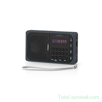 Nedis tragbares FM-Radio mit PLL-Tuner und USB / SD-Player