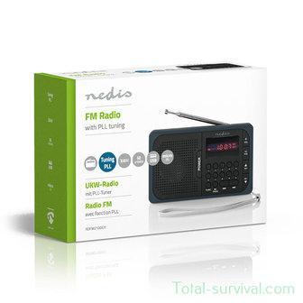 Radio FM portable Nedis avec tuner PLL et lecteur USB / SD