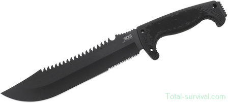 SOG Jungle Primitive Clampack Bowie knife with sheath
