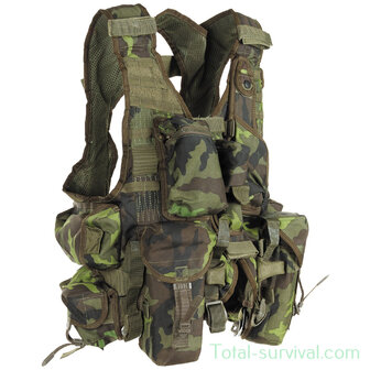 Gilet tactique tch&egrave;que avec sacs, camouflage CZ M95