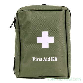 Mil-tec First Aid medic bag Molle 48-piece assortment, OD Green
