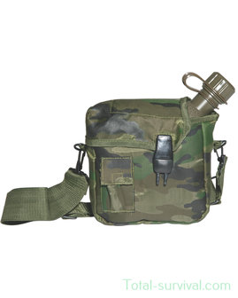 US Collapsible Water canteen  2QT / 1,9L incl. cover with alice clips, Woodland camo