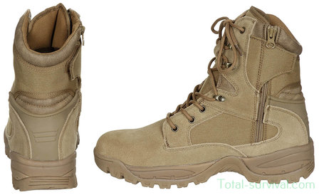 MFH Boots, &quot;Mission&quot;, Cordura, lined, coyote tan