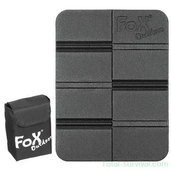 Fox outdoor Thermal cushion, foldable, with molle pouch, black