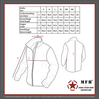 MFH Fleece Jacket, &quot;Combat&quot;, Rip stop, OD green