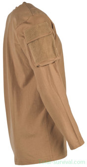 MFH US Longsleeve shirt with sleeve pockets, coyote tan