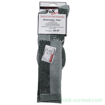 Fox outdoor THERMOLITE&reg; Thermal winter socks, &quot;Polar&quot;, green-white