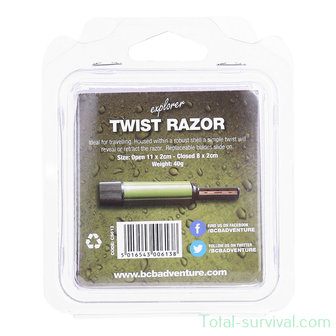 BCB Twist Razor compact outdoor shaving set CS613