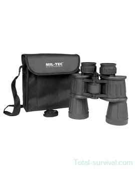 Mil-Tec hunting binoculars black rubber 7x50, incl. cover