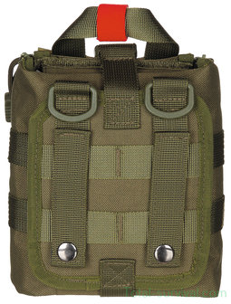 MFH Tactical Pouch, First Aid, small, &quot;MOLLE&quot;, OD green