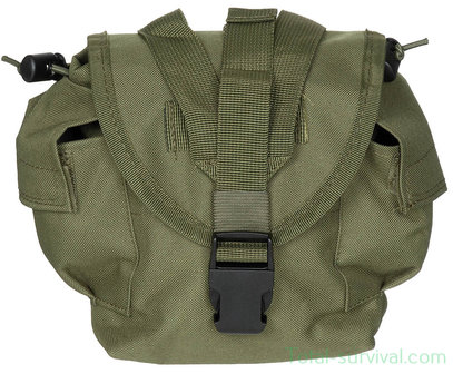 MFH canteen pouch, MOLLE, OD green