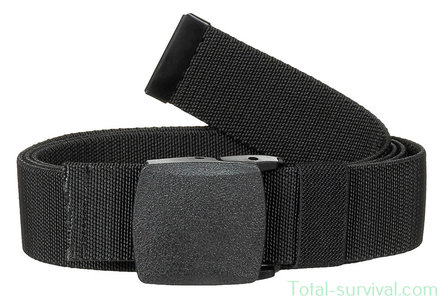 Web Belt, &quot;Tactical Elastic&quot;, black, max length 140cm