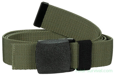 Web Belt, &quot;Tactical Elastic&quot;, OD green, max length 140cm