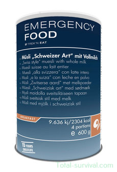 Trek &#039;n Eat nourriture d&#039;urgence Swiss Muesli with Milk bo&icirc;te 600G