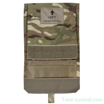 British Army side plate carrier / side pouch, Virtus left, MTP multicam
