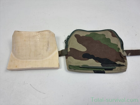 Italian Composite body armor plate with pouch CCE camo, lower body, Level 3 NIJ STD 0101.03, 19 x 15 CM