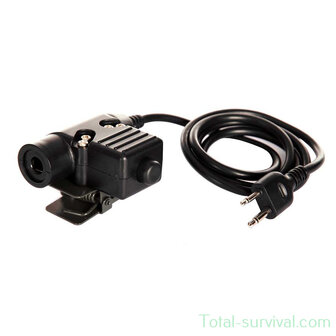 Z-Tactical Z113 Icom / Nato jack P.T.T. headset adapter U94  2-pin connector