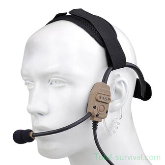 Z-Tactical X-62000 headset Z047, coyote tan, Nato jack connection