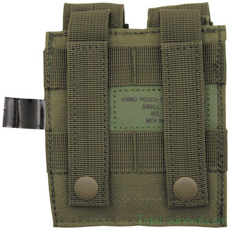 MFH double ammo pouch small, &quot;MOLLE&quot;, OD green