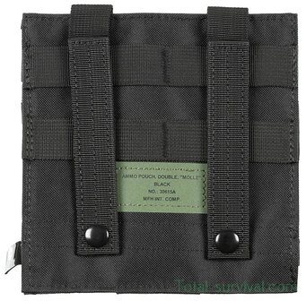 MFH Magazintasche, 2-fach, &quot;MOLLE&quot;, Schwarz