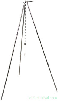 Fox outdoor tripod &quot;Trekking&quot;, aluminum, with chain and hook