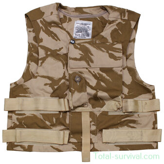British cover body armour vest, Desert DPM
