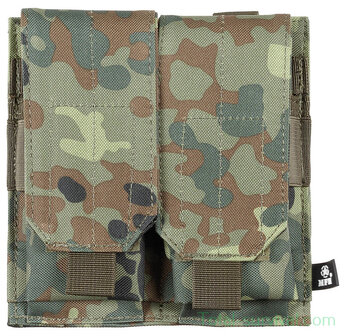 MFH Magazintasche, 2-fach, &quot;MOLLE&quot;, Flecktarn