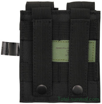 MFH double ammo pouch small, &quot;MOLLE&quot;, black