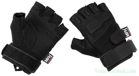 MFH Tactical Gloves, &quot;Pro&quot;, fingerless, black