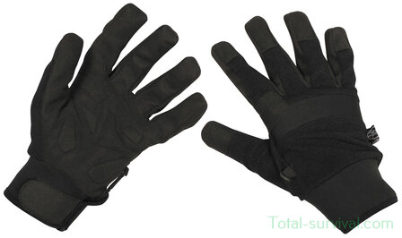 MFH Leather gloves &quot;Security&quot;, black