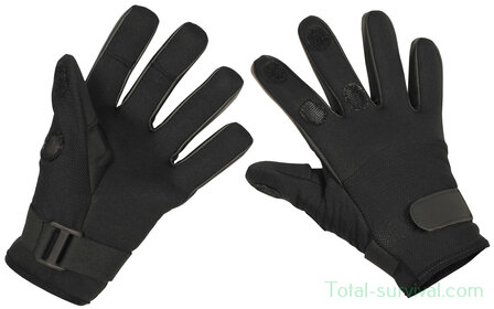 MFH Tactical Neopren-Handschuhe, Mesh, schwarz
