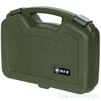 MFH Pistol case grande, plastique, verrouillable, vert olive
