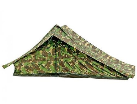 Dutch army PUP tent 1-person, Woodland DPM, with carrying bag