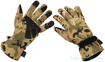 MFH Soft Shell Gloves, MTP operation-camo